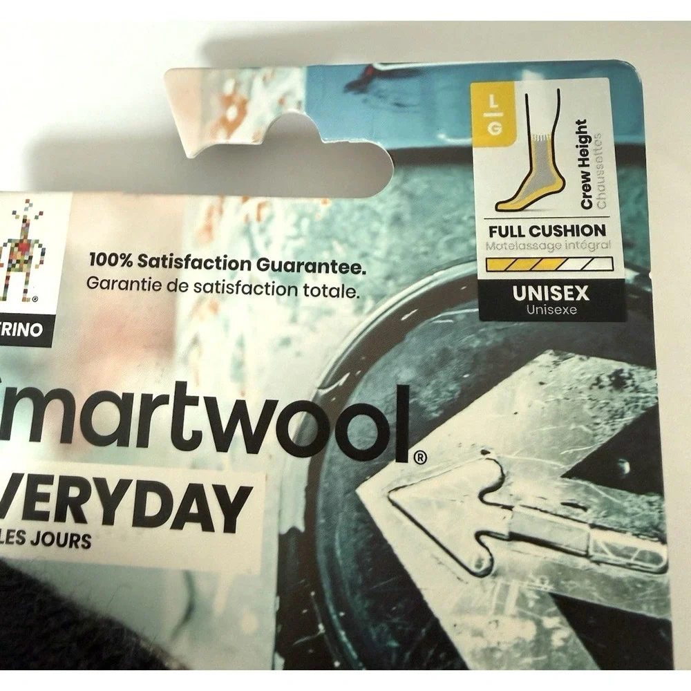 Smartwool Everyday Cable Crew Unisex Large Full Cushion Purple Pattern NEW